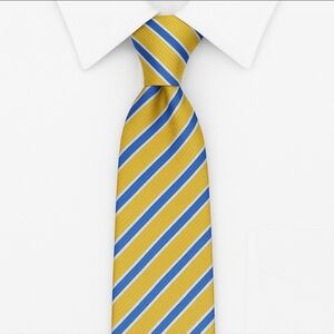 Brooks Brothers Makers & Merchants Yellow Blue Striped Silk Tie